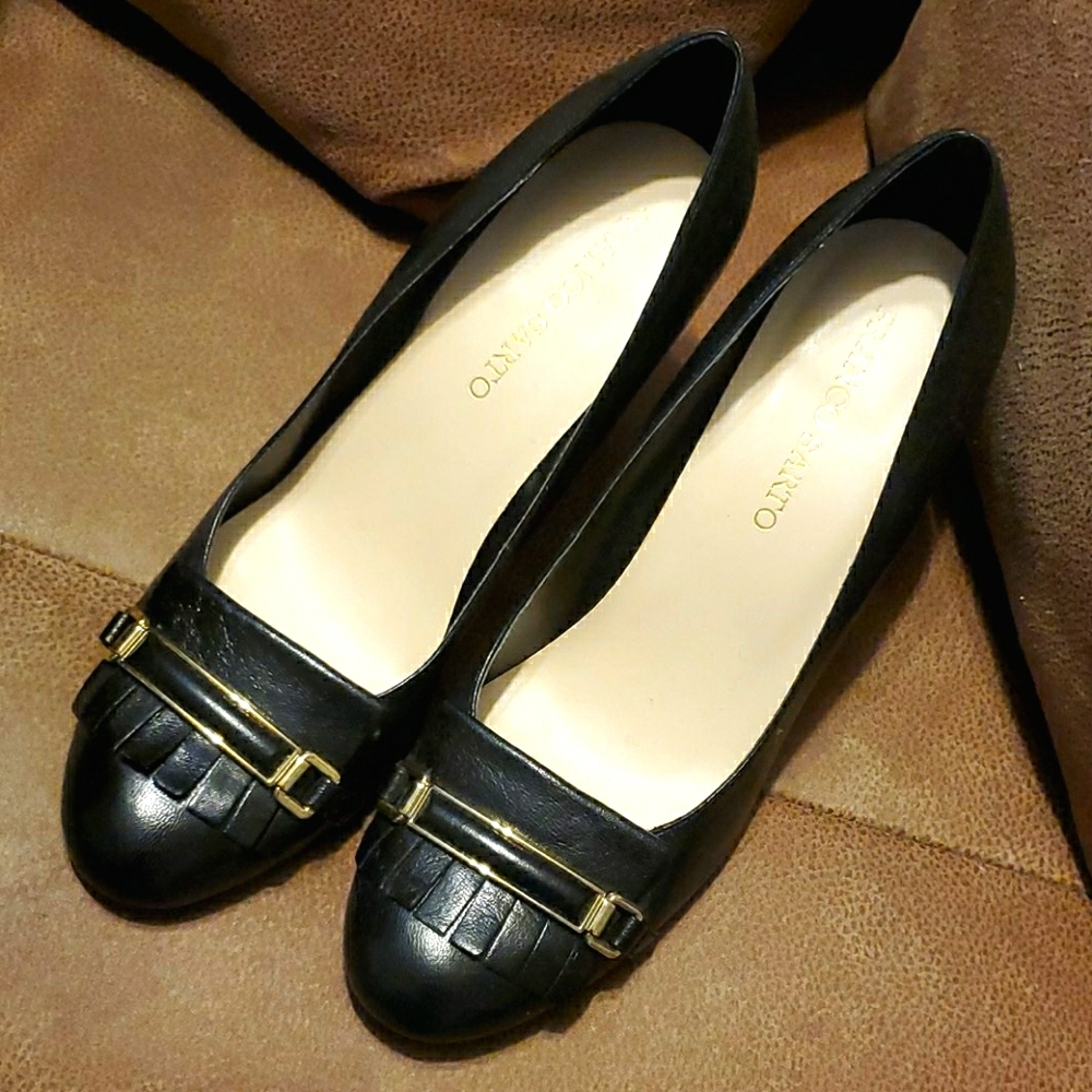 Franco Sarto black leather pumps size 10 Medium